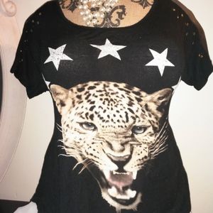 Women's leopard tshirt (Shirt only)